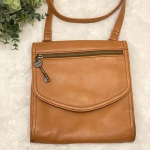Fossil Brown Leather Crossbody Bag/Purse